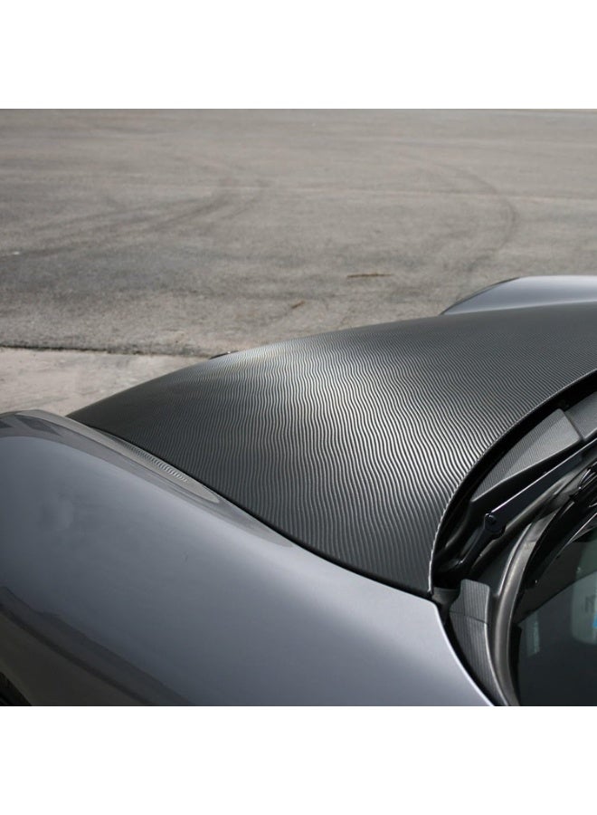 3D ألياف الكربون فينيل لف - في الهواء الطلق تصنيف لاستخدام السيارات - 12 بوصة × 60 بوصة تحتوي على سكين وأداة اليد (أسود) - Image 2